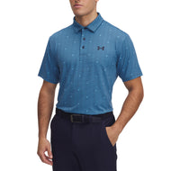 Under Armour Playoff 3.0 Gedrucktes Polo -Golfhemd - Blau