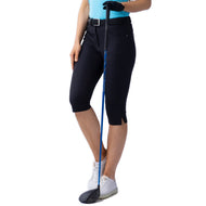 Glenmuir Frauen Phoebe Leichtes Stretch Performance Golf Capri Hosen - Schwarz