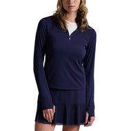 RLX Ralph Lauren Frauen für Öse Performance Viertel -Zip -Pullover - Raffinierte Marine