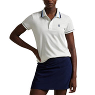 RLX Ralph Lauren Frauentour Pique Polo -Hemd - Weiß/Marine/Blau