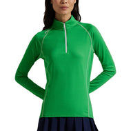 Rlx Ralph Lauren Frauen -Trikot UV Viertel Zip Golf Pullover - Tiller Green