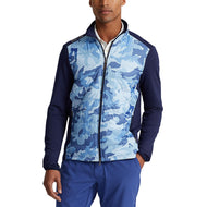 RLX Ralph Lauren Cool Wolle Full Reißverschluss Golfjacke - französische Marine/Mid Blue Camo