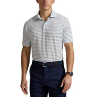Rlx Ralph Lauren Stripe Tour Pique Golf Polo -Shirt - Büroblau Multi