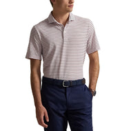 Rlx Ralph Lauren Stripe Tour Pique Golf Polo -Hemd - Garten Pink Multi