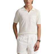 Rlx Ralph Lauren Baumwoll Coolmax Strick -Golf Polo -Hemd - Weißer Splash