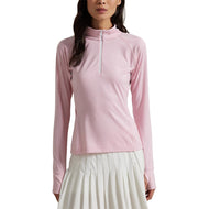 RLX Ralph Lauren Frauen Performance Viertel -Zip -Golfpullover -Garten Pink