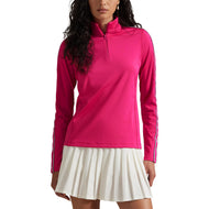 Rlx Ralph Lauren Frauen Power Stretch Halbzip Golfpullover - Currant/Keramik Weiß/Jägergrün
