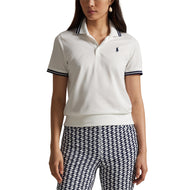 RLX Ralph Lauren Women's Tour Pique Golfhemd - Keramik weiß/raffinierte Marine