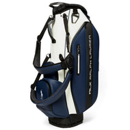 RLX Ralph Lauren Golftasche mit gesticktem Logo und Standfuß – Raffiniertes Marineblau/Keramikweiß