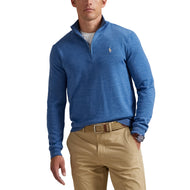 Rlx Ralph Lauren Baumwollmischung 1/4 Zip Golf Pullover - Tide Pool Blue Heather