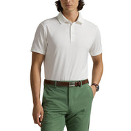 Rlx Ralph Lauren maßgeschneidert Fit Leichtes Luftstrom -Golfpolo -Hemd - Keramik weiß
