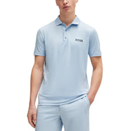 Boss Paddytech Jacquard Golf Shirt - Open Blue