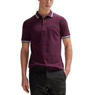 Boss Paddy Cotton Pique Polo - dunkelrot