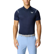 Castore Pinnacle LVS Engineered Strick Polo Golfhemd - Midnight Navy/Weiß