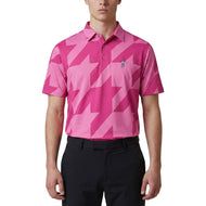 Eastside Golf Snap Placket Hahnentritt-Poloshirt – Fuchsia