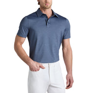 G/Vordere Melange Ice Nylon Golf Polo -Hemd - Twilight Melange
