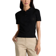 G/Fore Damen Pointelle G gestricktes Golf-Poloshirt – Onyx