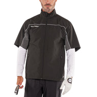 Galvin Green Air wasserdichte Kurzarm Golfjacke - Schwarz/Schmiedete Eisen