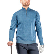 Galvin Green Chester Merino 1/4 Golfpullover - Blue Melange