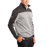 Glenmuir Douglas Quarter Reißverschluss Farbblock Performance Golf Midlayer - Hellgraue Mergel/ Holzkohle