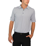 Glenmuir Torrence Micro Stripe Performance Golf Shirt - Weiß/ Marine