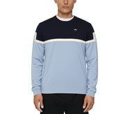 J.Lindeberg Emrik Block Knitted Golf Sweater - Forget-Me-Not