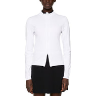 J. Lindeberg Women's Anna Strick -Reißverschluss -Golfpullover - Weiß