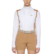 J.Lindeberg Women's Mae Quarter Zip Golf Mid -Layer - Weiß