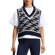 J.Lindeberg Phoebe Jacquard Strick-Golfweste für Damen – Cardi Jacquard JL Navy