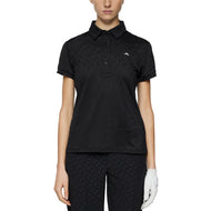 J.Lindeberg Women's Alaya Jacquard Golf Polo -Hemd - Schwarz