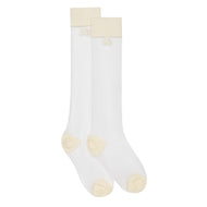 Malbon Damen Leandra Kniehohe Mesh-Golfsocken – Elfenbein