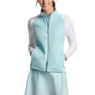 Peter Millar Damen merge Hybrid -Golfjacke - Blaue Fichte/ Weiß