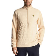Lyle & Scott Baffle gesteppt Viertel Zip Golf Midlayer - Sanddune