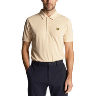 Lyle & Scott Monogramm Jacquard Golf Polo -Hemd - Sanddune