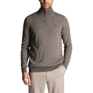 Lyle & Scott Core 1/4 Zip Merino Mix - Mid Grey Margel