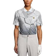 Lyle & Scott Geometrisches Print Golf Polo -Shirt - Ultimate Grey