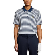 Lyle & Scott Striped Golf Polo Shirt - Weiß/Aquamarin