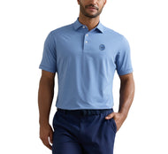 Peter Millar Jubilee Performance Jersey Stripe Golf Poloshirt – Windsor Blue/Bluebird