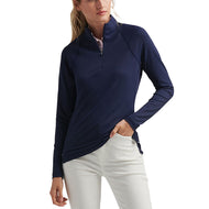 Peter Millar Frauen Frauen Raglan -Ärmel Perth 1/4 MIDEL - Marine