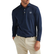 Peter Millar Performance Stretch Jersey Langarm Golfhemd - Marine