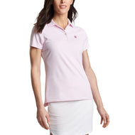 Peter Millar Damen Jubilee Performance Stretch Jersey Golfhemd - Palmer Pink/Weiß