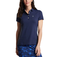Peter Millar Frauen Performance Stretch Jersey Golf Shirt - Marine