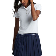 Peter Millar Damen Performance Stretch Jersey Golfhemd - Weiß