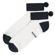 Rohnisch Damen 2er-Pack funktionelle Pom-Pom-Socken – Marineblau