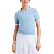 Rohnisch Damen Swing Gestricktes Golf-Poloshirt – Taubenblau