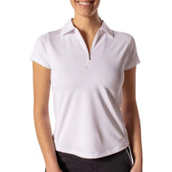 Golftini Damen Kurzärmel Zip Golf Shirt - Marine