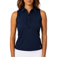 Golftini Frauen cooles Mädchen ärmelloses Golf Polo -Hemd - Sand Bar