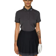 J. Lindeberg Women's Tour Tech Golf Polo -Shirt - Asphalt