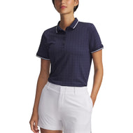 Under Armour Damen Drive Jacquard Golf Polo -Hemd - Mitternacht Marine/Weiß