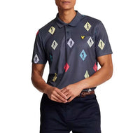 Lyle und Scott Polka Diamond Polo Golfhemd - Marine